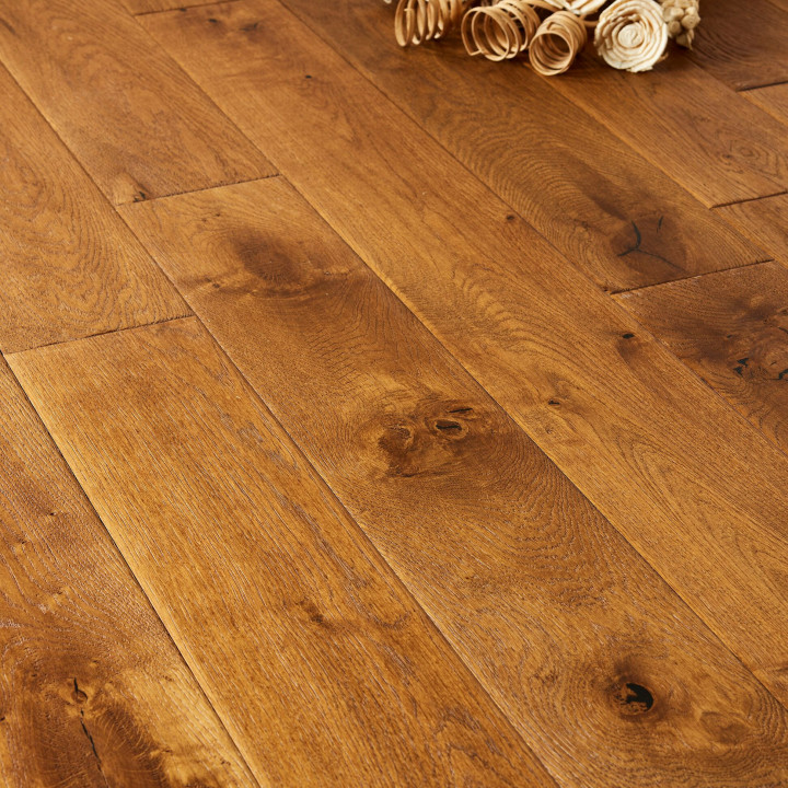 Blenheim 150 Multi-Ply Oak Hand-Scraped  Stained UV Oiled Rustic Distressed  M2008