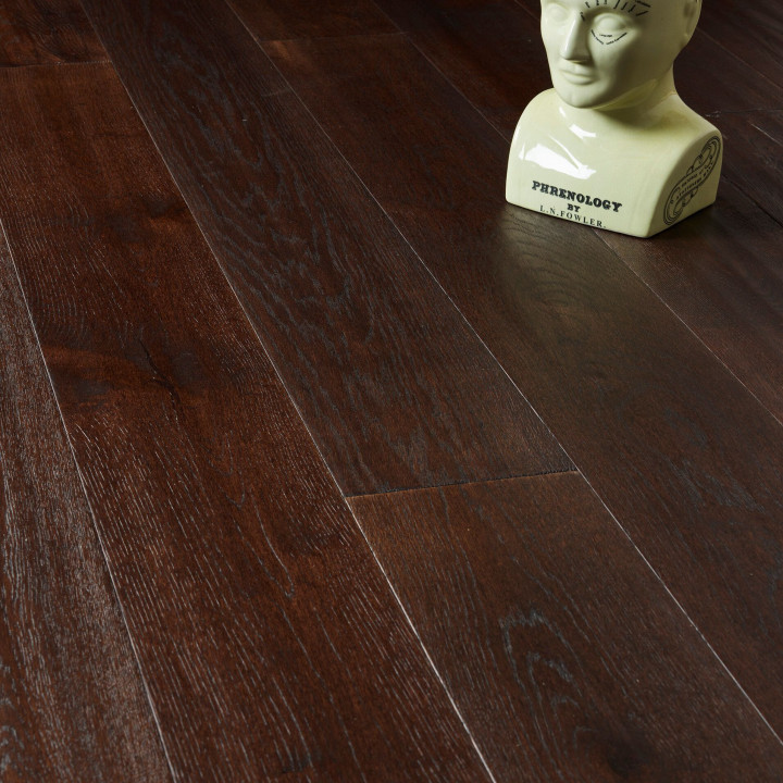 Balmoral 190 Engineered Oak Handscraped Chocolate Stained Oiled T&G E2006A