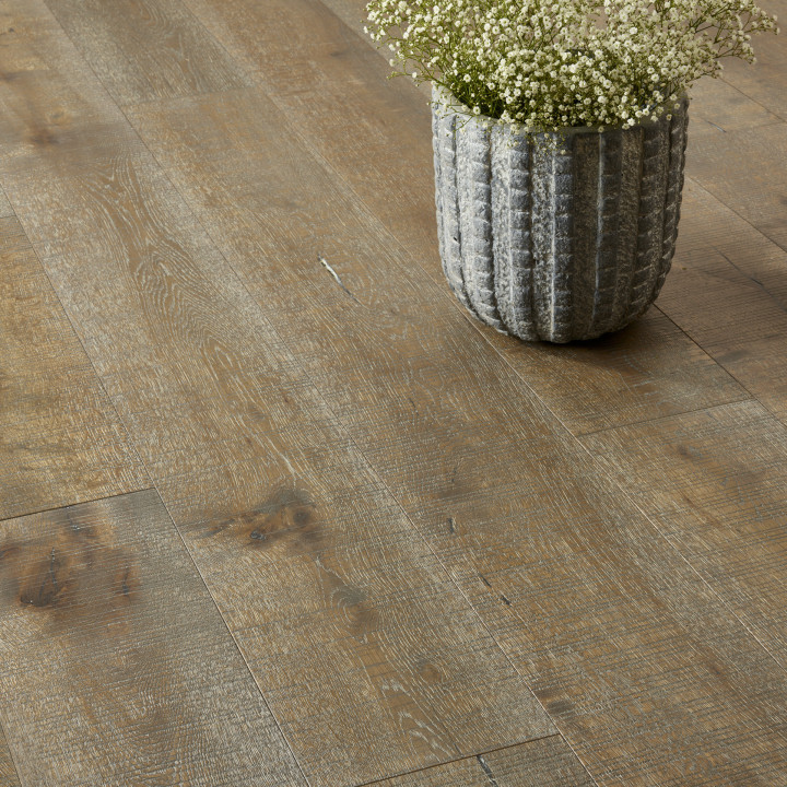 Brooks Sawn Collection Aruba Smoked Grey stained/UV oiled with Bandsawn finish