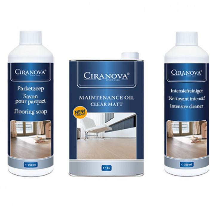 Ciranova Maintenance Kit for Oiled Floors (Clear Matt)