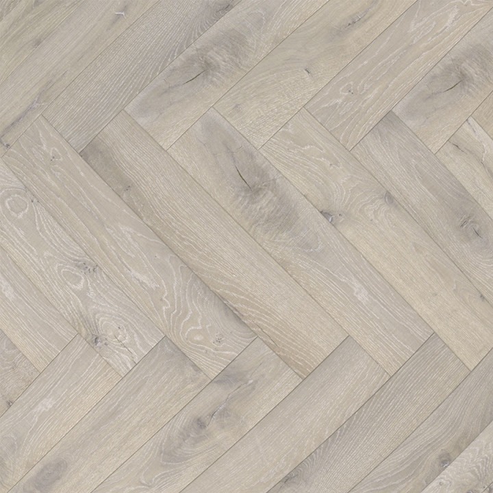 Metropolitan Herringbone Bandsawn Antique Smoked and white washed