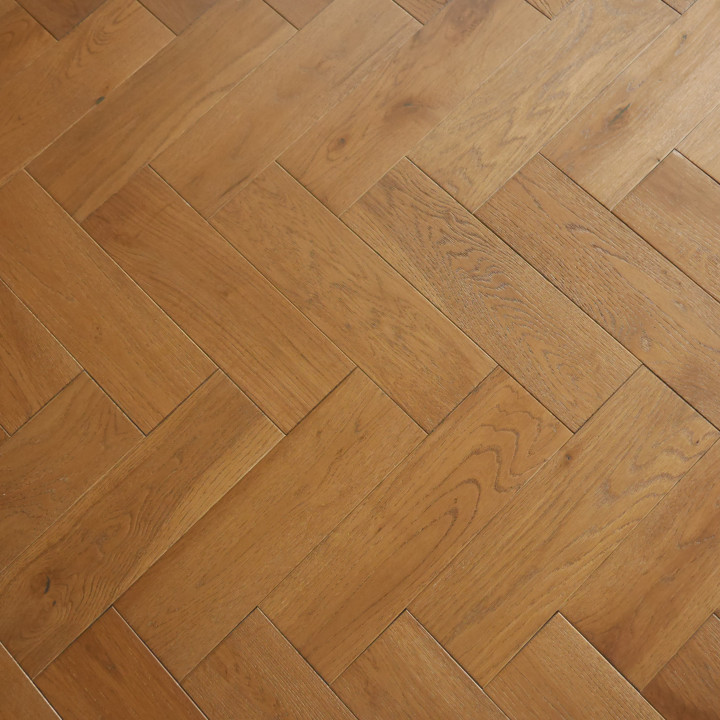 NEW Developer Solid Oak Herringbone Smoked Brushed UV Oiled