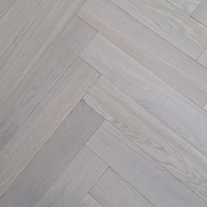 Schoolhouse White oiled Herringbone Prime Grade