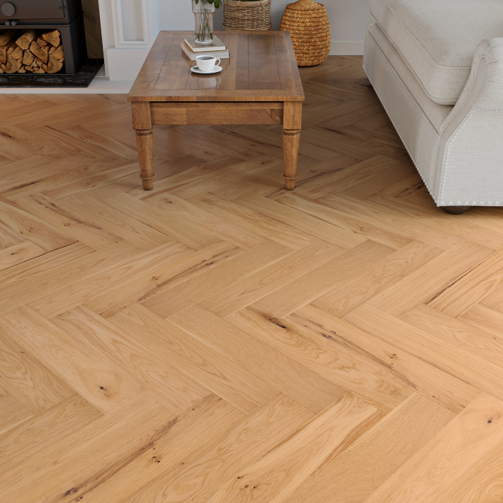Source 15mm Brydon Oak Brushed and UV Oiled Herringbone