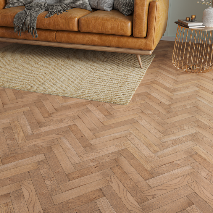 Source 20mm Oak Smoked Brushed and UV Oiled Herringbone