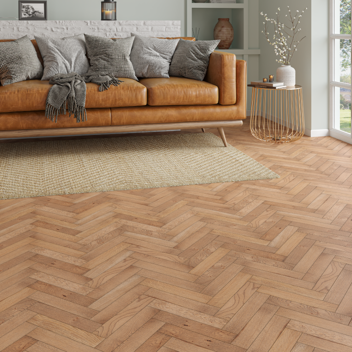 Source 20mm Oak Smoked Brushed and UV Oiled Herringbone