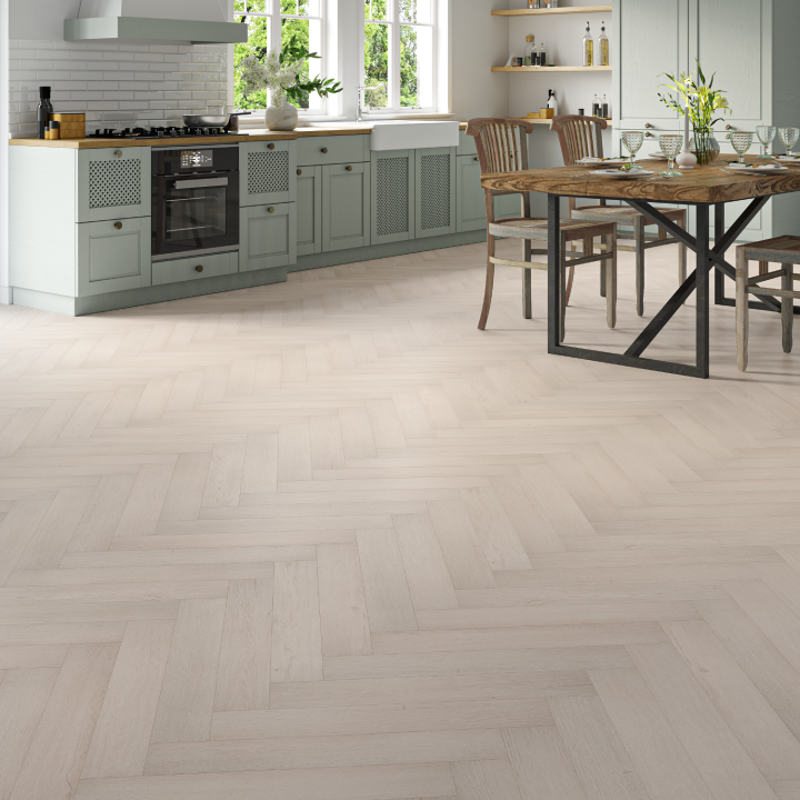 Source Deluxe laminate Cornish Pebble herringbone