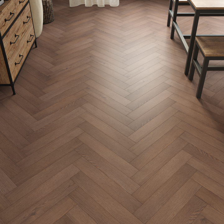 Source Deluxe laminate Sherwood Oak herringbone