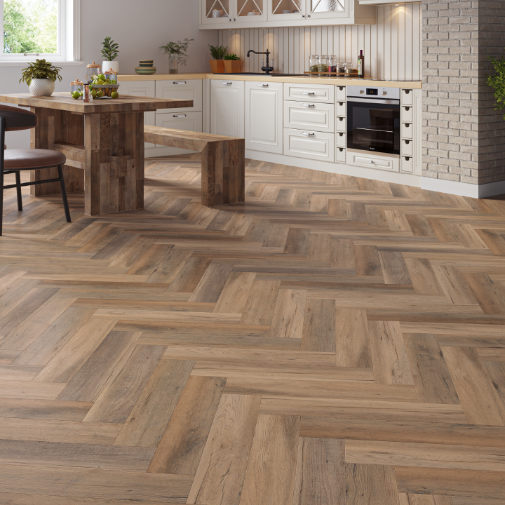 Source LVT Herringbone  Brundall Oak