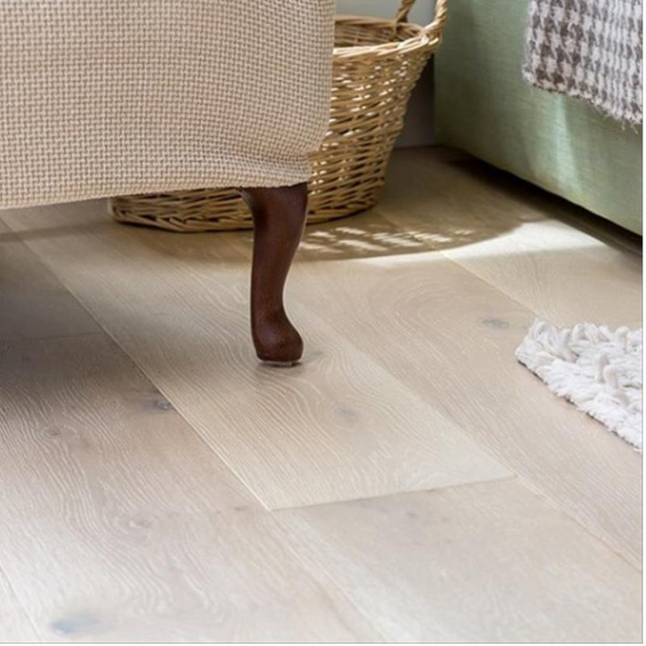 Tradeline White Frost Oak Brushed Uv Oiled Wooden Floor