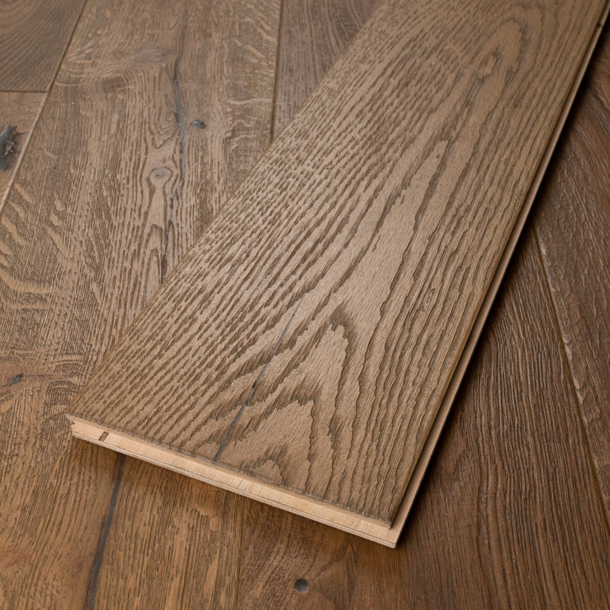 Campania Oak Brushed & Distressed Tan Brown