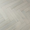 Developer Grande Herringbone white brushed matt lacquered
