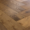 Metropolitan Herringbone Bandsawn Antique Smoked and Brushed and Lacquered