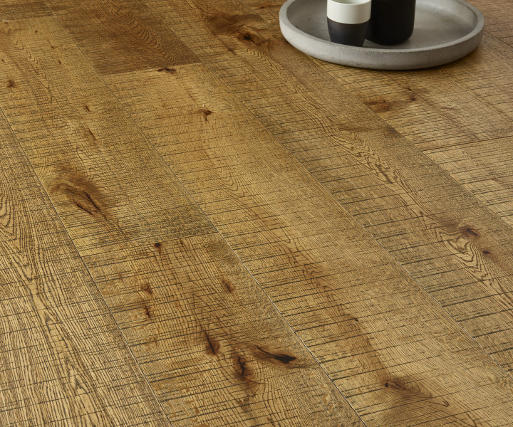 Brooks Sawn Collection Nevis Black Grain/ UV Oiled with Bandsawn finish