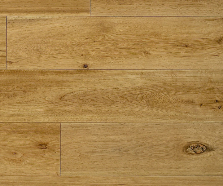 10" Wide Smooth Pale Matt Lacquered Engineered Oak Flooring Long Board EC23 