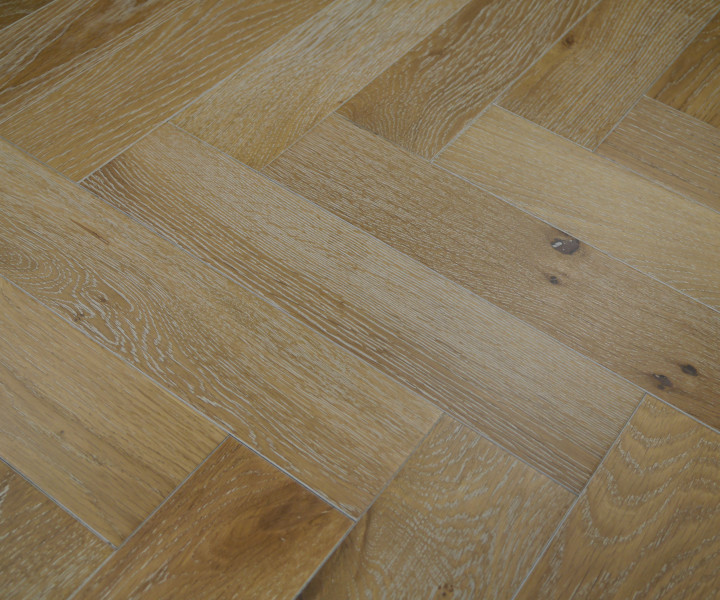 Developer Oak Smoked White Herringbone