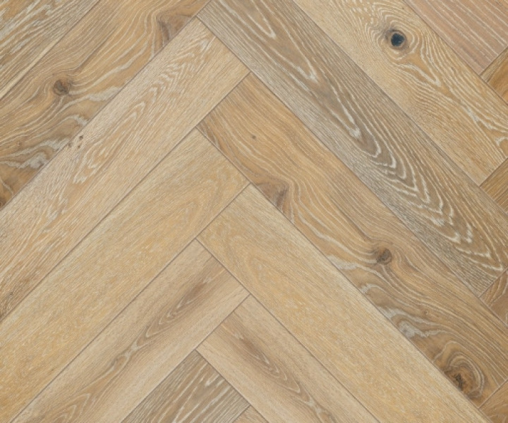 Elka Herringbone Whitewashed Oak