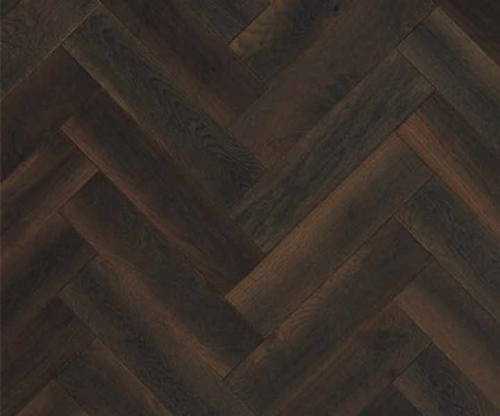 Furlong Herringbone Oak Scorched Oak Brushed & UV Oiled