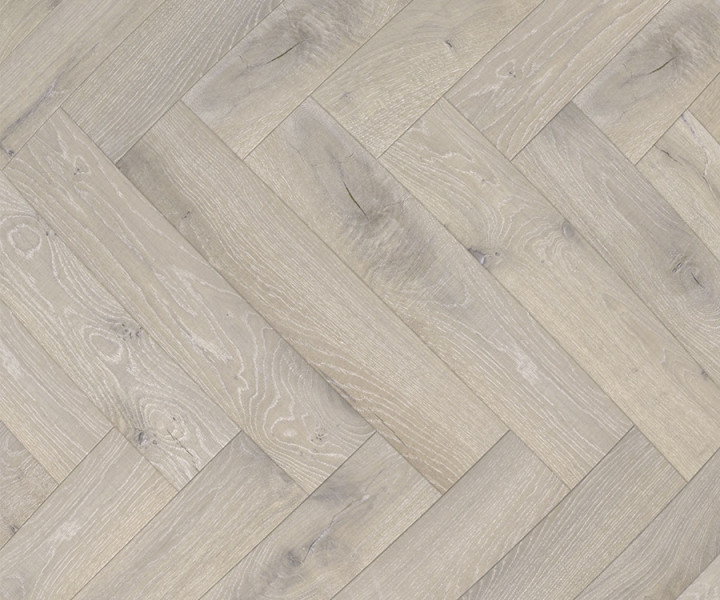 Metropolitan Herringbone Bandsawn Antique Smoked and white washed