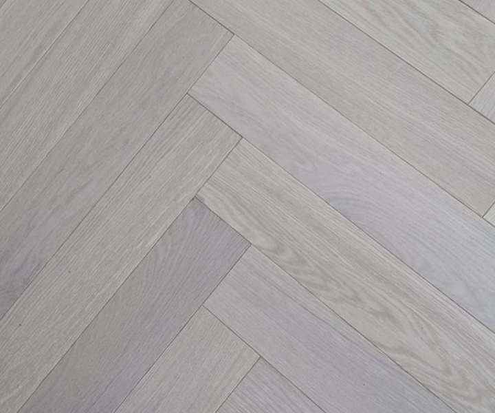 Schoolhouse White oiled Herringbone Prime Grade