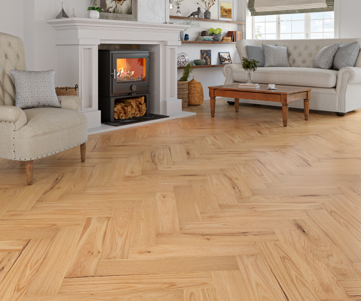 Source 15mm Brydon Oak Brushed and UV Oiled Herringbone