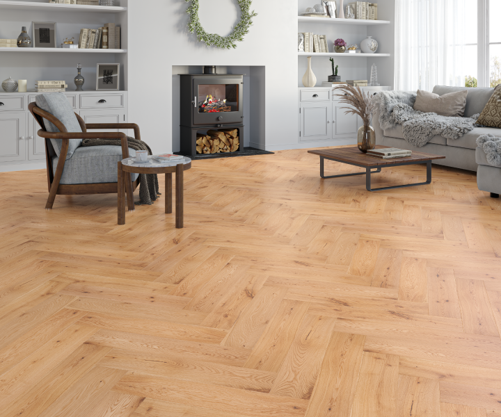 Source 15mm Hemlock Oak Brushed and UV Oiled Herringbone