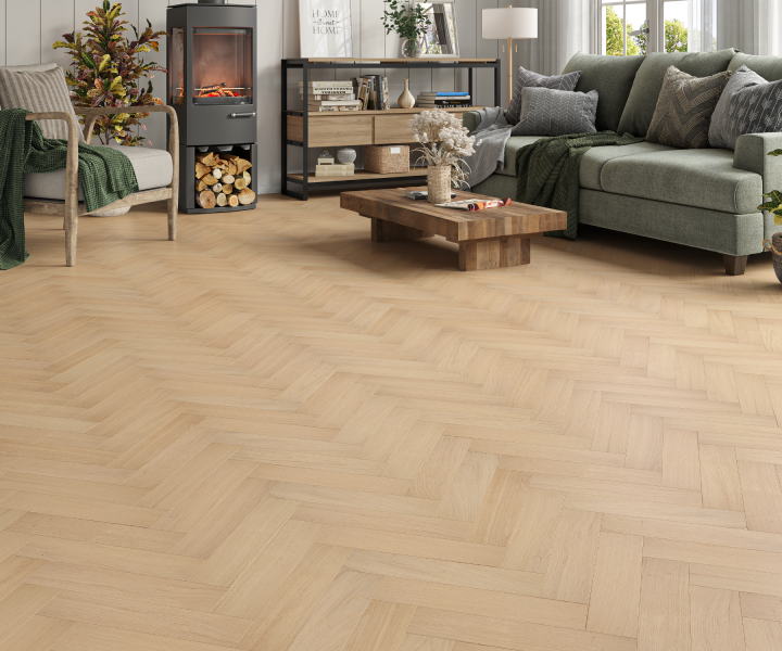 Source 20mm Oak Brushed and Invisible UV Oiled Herringbone