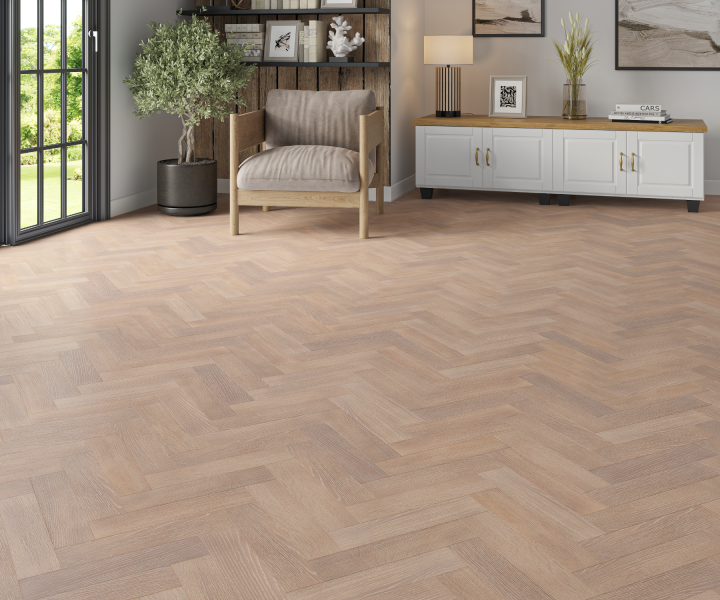 Source 20mm Oak Grey Brushed UV Lacquered Herringbone