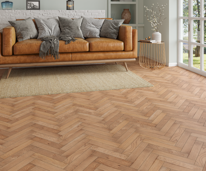 Source 20mm Oak Smoked Brushed and UV Oiled Herringbone