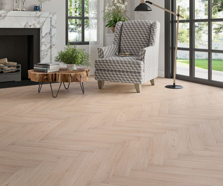 Source 8mm laminate Warham herringbone