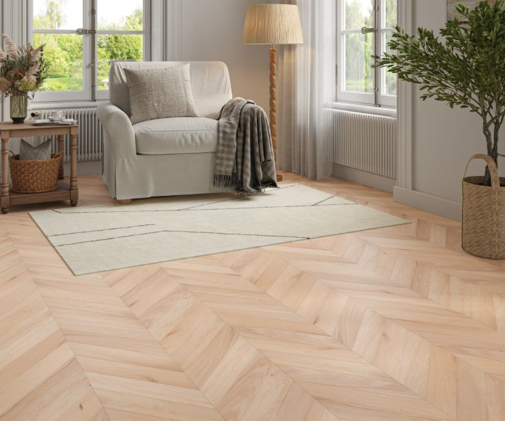 Source Chevron unfinished oak