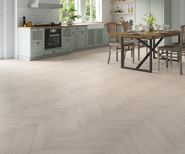Source Deluxe laminate Cornish Pebble herringbone