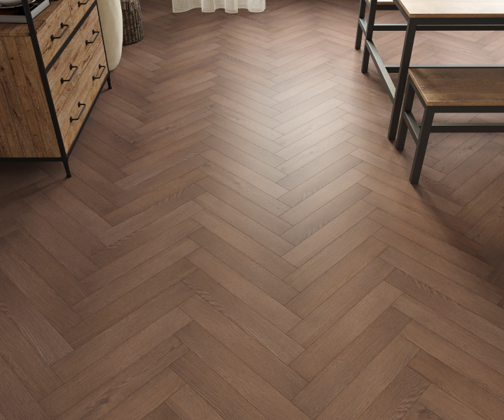 Source Deluxe laminate Sherwood Oak herringbone