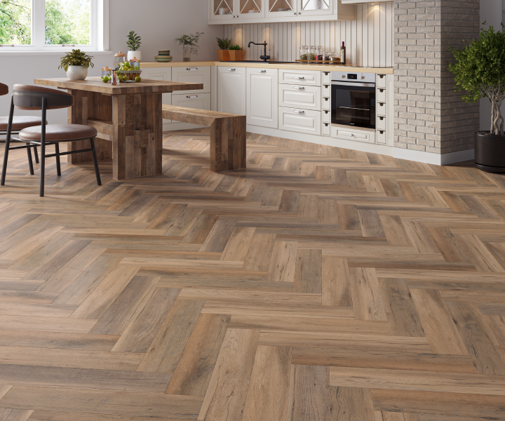 Source LVT Herringbone  Brundall Oak
