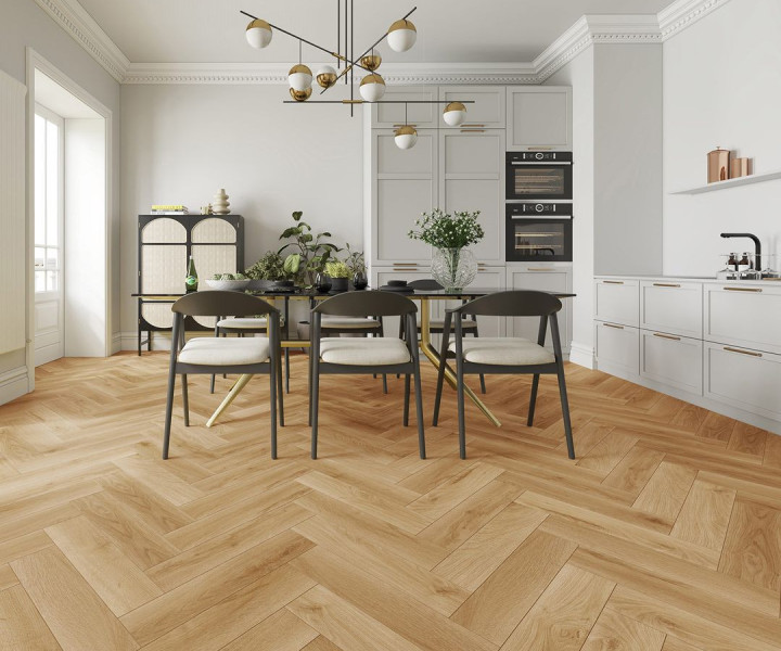Vivastep Splashloc Herringbone Sandy Oak