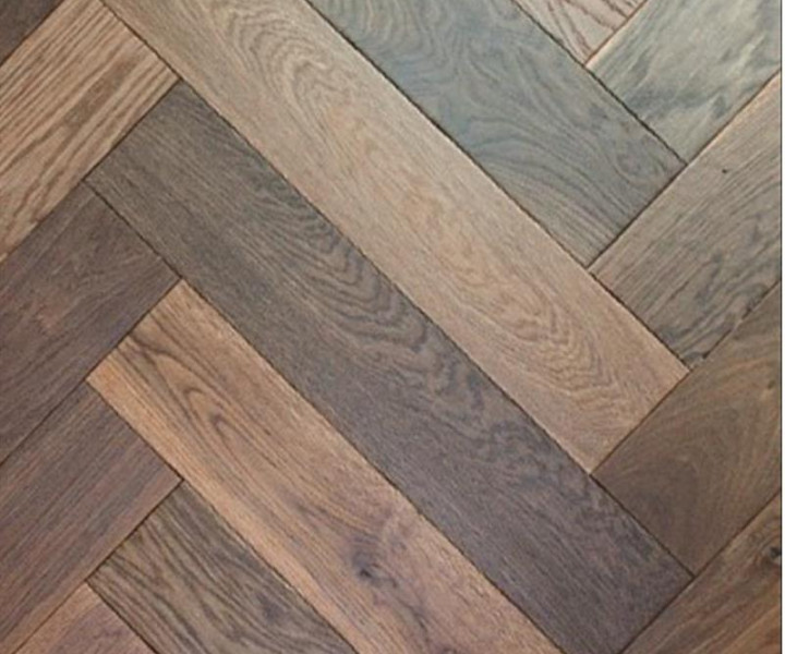 Elka Herringbone Dark Smoked Oak